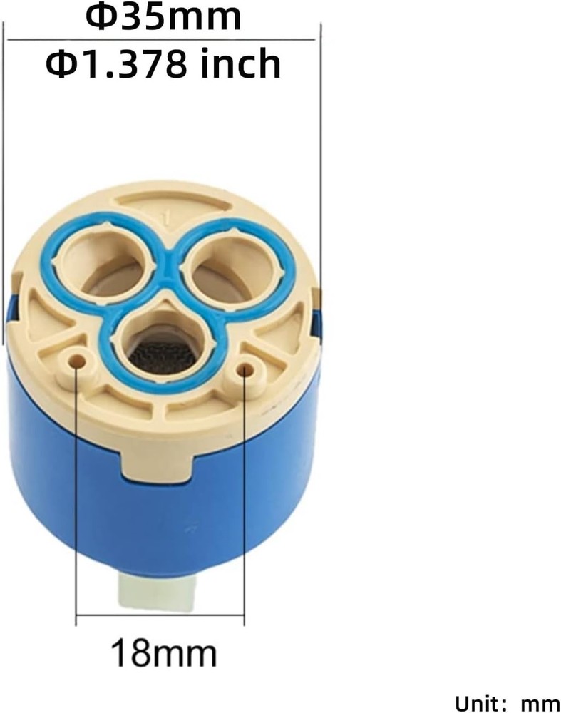 High-Quality 35mm Ceramic Faucet Cartridge Replacement for Leak-Free Performance