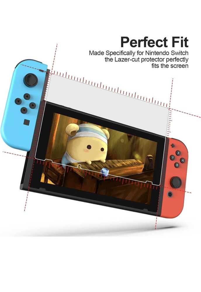 Tempered Glass Screen Protector Compatible with Nintendo switch 3 Pack