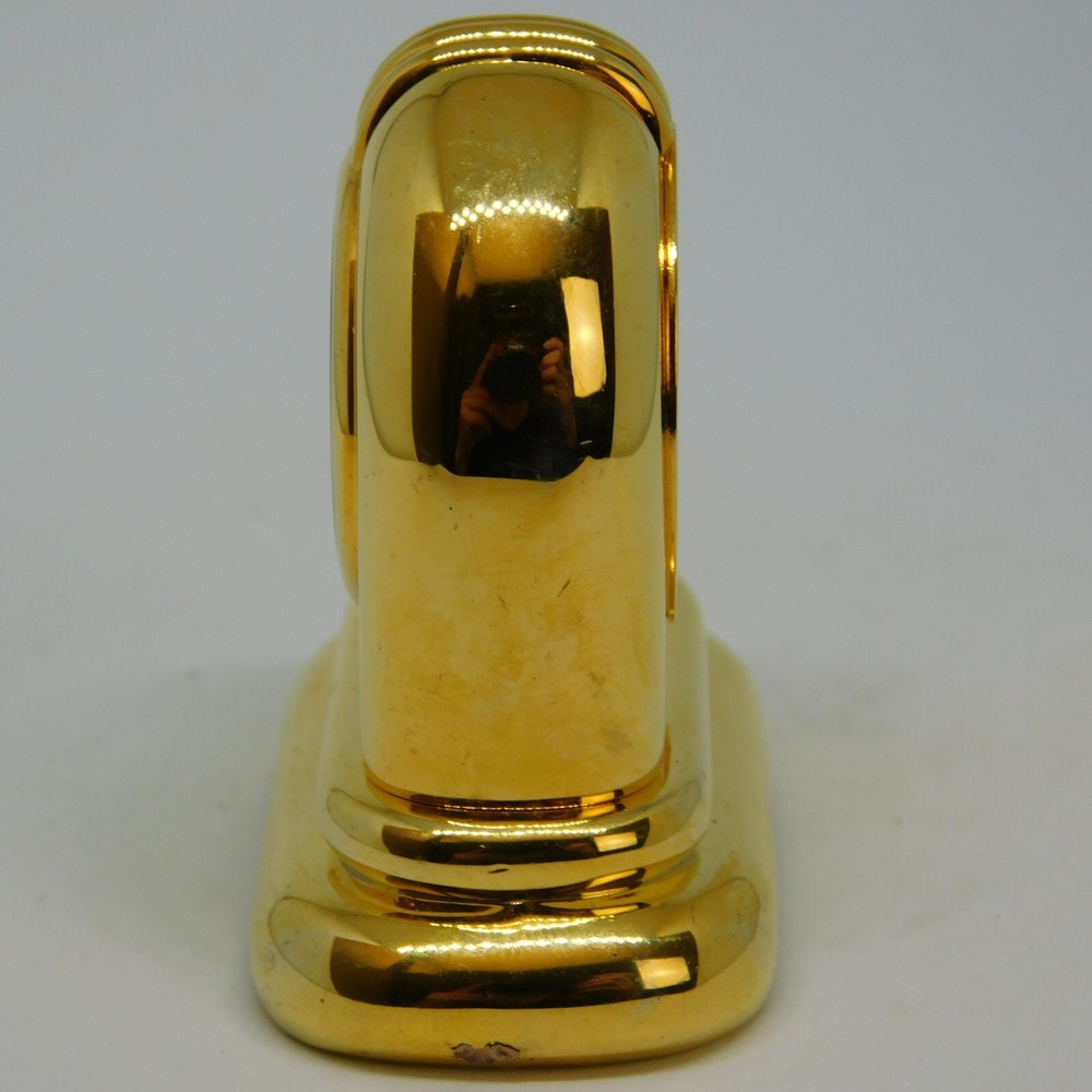 Disney Gold Tone Quartz Analog Table Clock New Battery