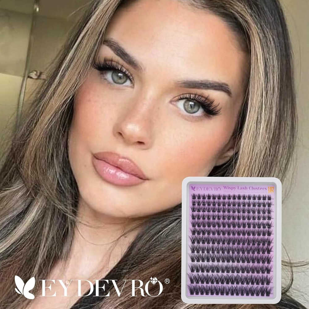 EYDEVRO Wispy Lash Clusters Natural Eyelash 9-18mm Cluster Black