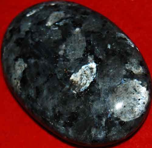 Larvikite Soap-Shaped Palm Stone #10