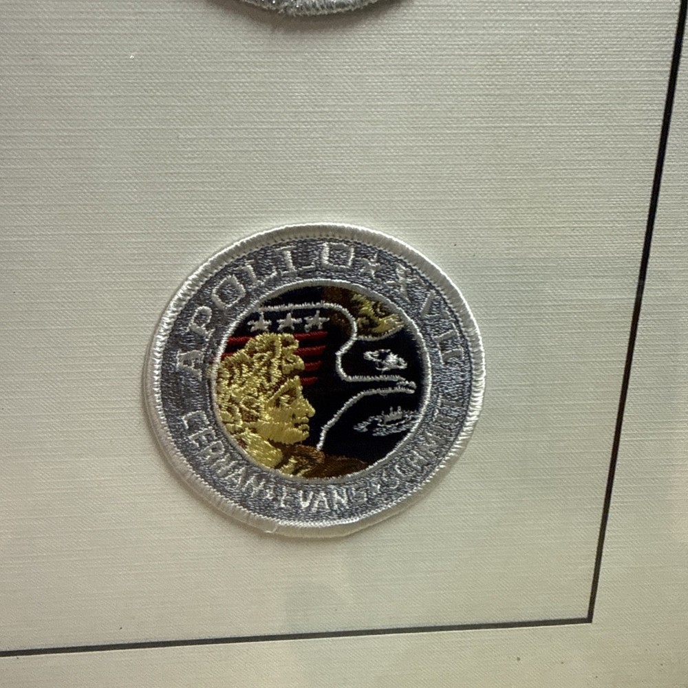 Framed 30”/20” Apollo mission patches quantity 12