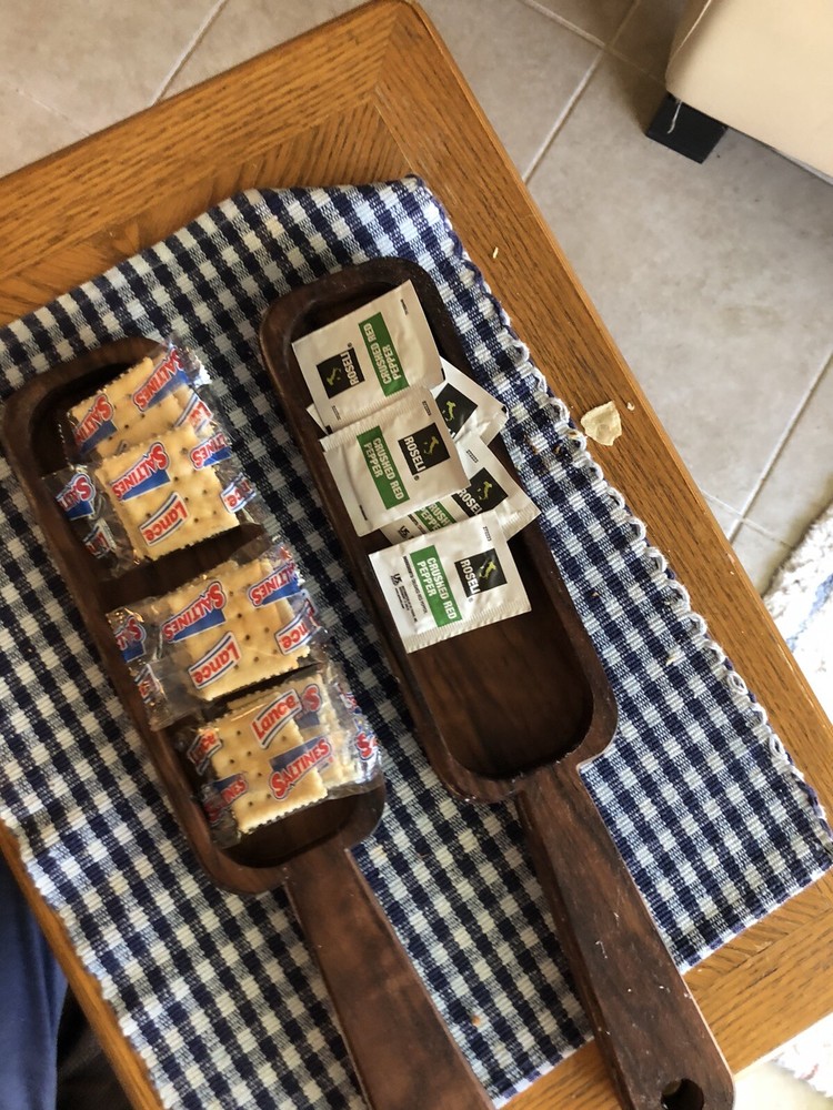 Handmade my shop Solid Black Walnut Cheese Cracker Tray NEW