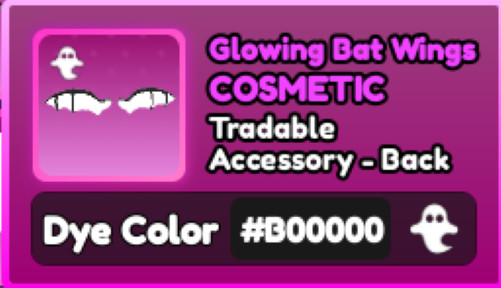 World Zero WZ - COSMETICS - #B00000 (GHOST) - BACK