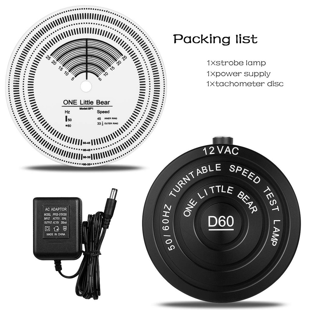 Douk Audio Nobsound D60 50 / 60Hz Stroboscopic Speed Strobe Light Tachometer Dis