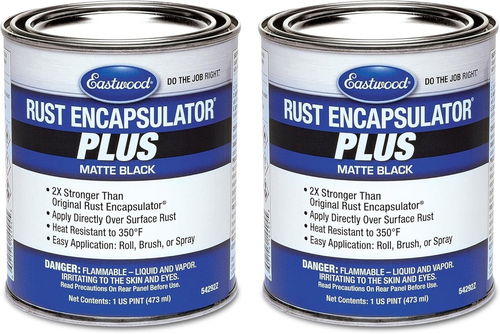 Eastwood Matte Black Rust Encapsulator Plus | Durable Finish 1 Coat  2 Pack