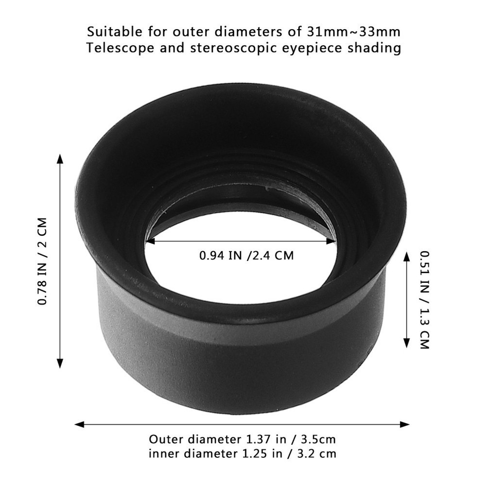 2 Pcs Microscope Eyepiece Cover Binocular Cups Binoculars Rubber