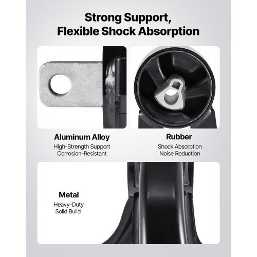 Engine Motor Mount and Transmission Mount Kit Replacement, Set of 4, Compatible