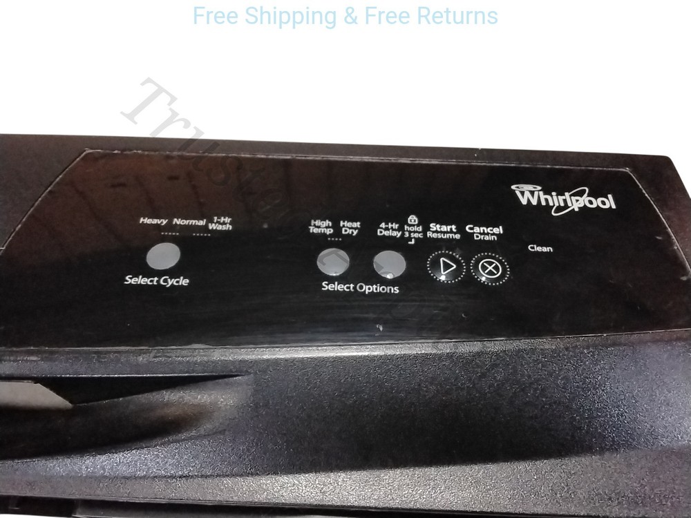 OEM Dishwasher Control Panel W10290140 BLACK
