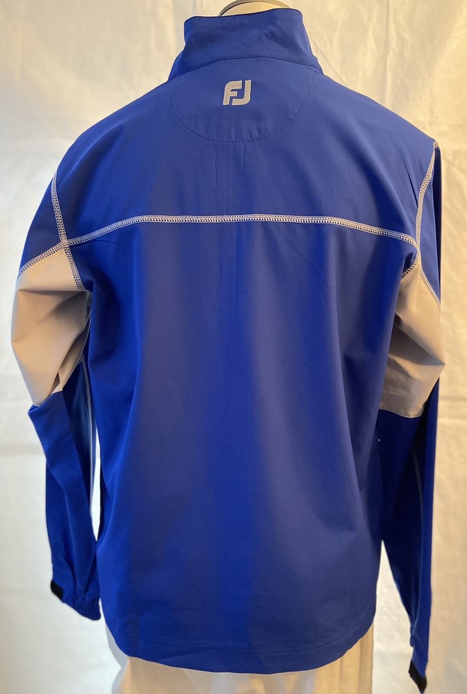 FOOTJOY Men's 1/2 Zip Blue Hudi Medium Polyester Pullover Jacket Windbreaker