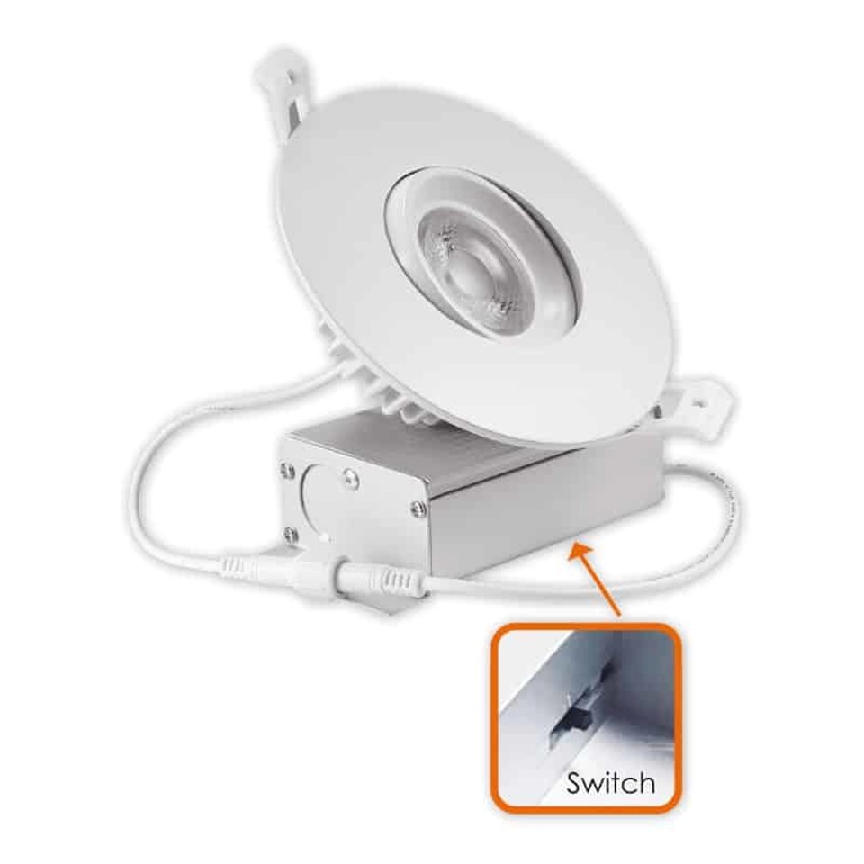 Votatec 4" Round Eyeball, 3Way CCT, White