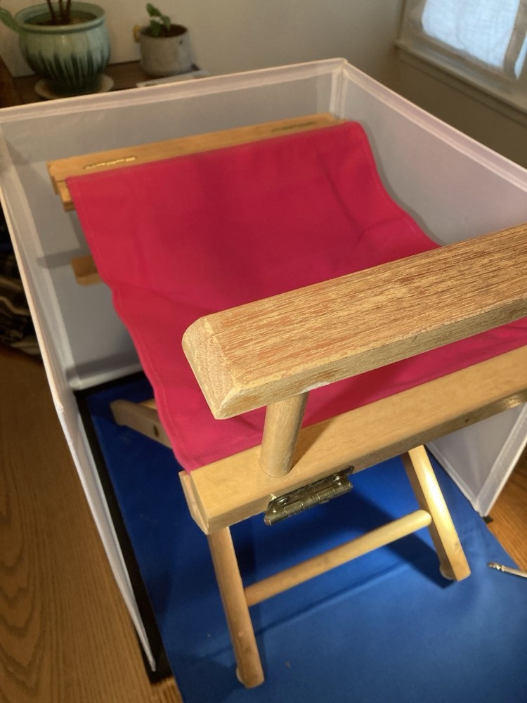 Wood Frame Canvas Classic Height Directors-Chair Missing Back Piece
