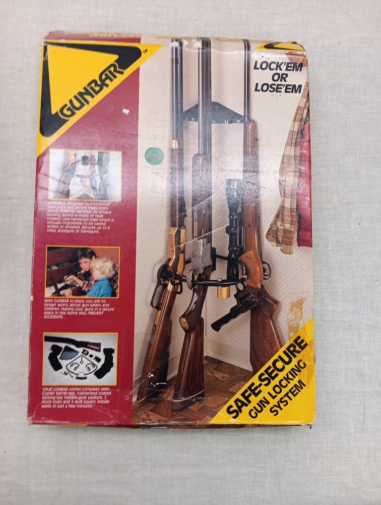 Gunbar Safe Secure Wall Mount Gun Locking System New In Box without Lock