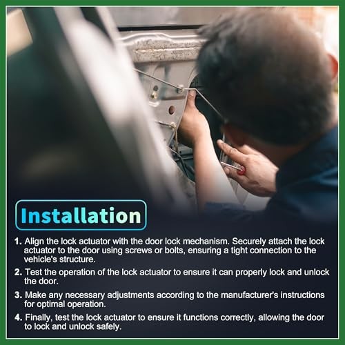 Replacement Front Left Driver Side Power Door Lock Actuator Motor with Cable