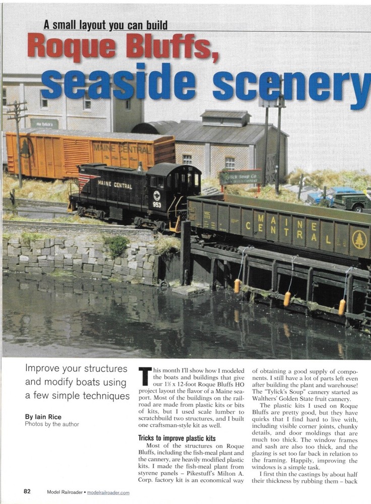 Model Railroader April 2004 B&O HO Layout Staging Yard Plaster Seaside Scenery