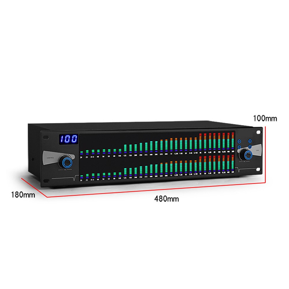 31-Band Stereo Graphics Digital Equalizer Music Spectrum Analyzer for KTV/Home