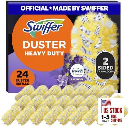 Dusters Heavy Duty, Multi-Surface Duster Refills for Cleaning, Lavender, 24