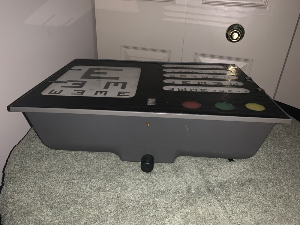 Vintage Optical Vision Visual Acuity Chart Eye Chart Light Box