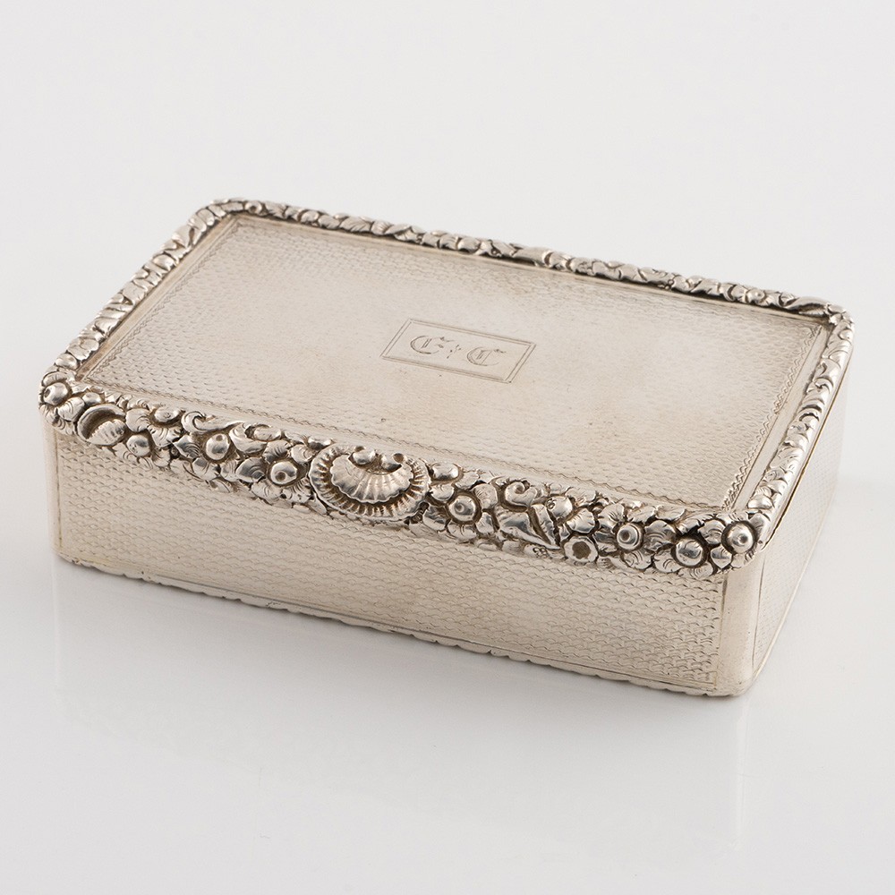 Sterling Silver Snuff Box with Parcel Gilt Interior 1821
