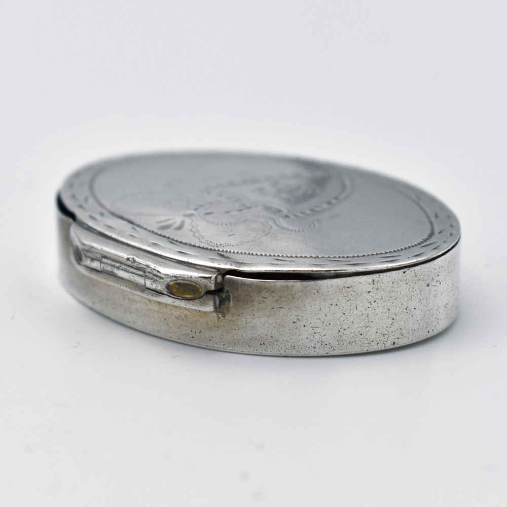 Samuel Pemberton Georgian Solid Silver Patch Box Snuff Box Circa 1790