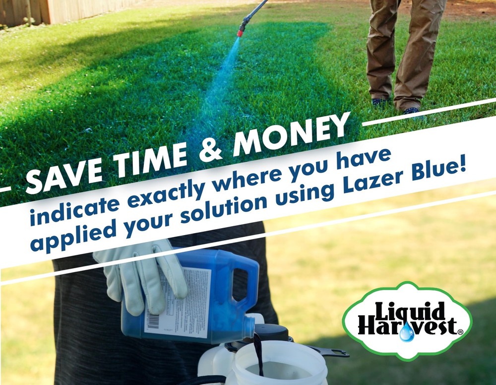 Liquid Harvest Lazer Blue - 32 Ounces - Concentrated Spray Pattern Indicator -