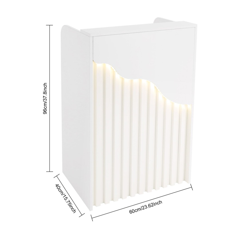 Modern LED Reception Front Desk Checkout Reception Counter with Lockable Drawer