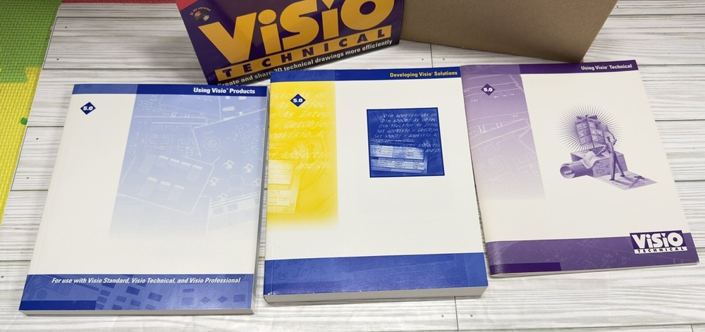 Visio Technical 5.0 Software Suite - Complete In Box CIB - 1997 - G2