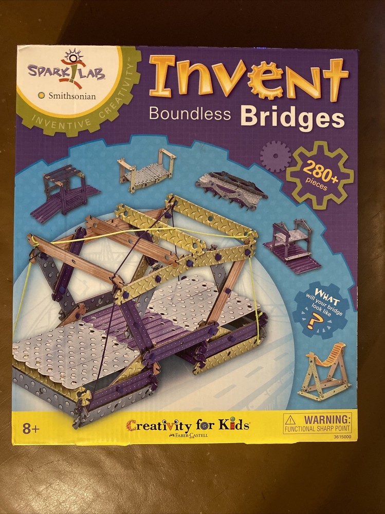 Creativity For Kids Spark!Lab Smithsonian "Invent Boundless Bridges" Building