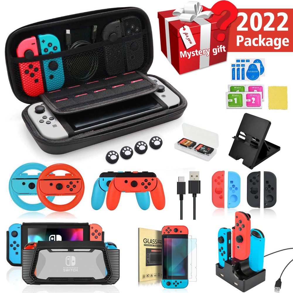 23 in 1 Accessories Kit for Nintendo Switch Storage BagCase Protector Bundle Kit