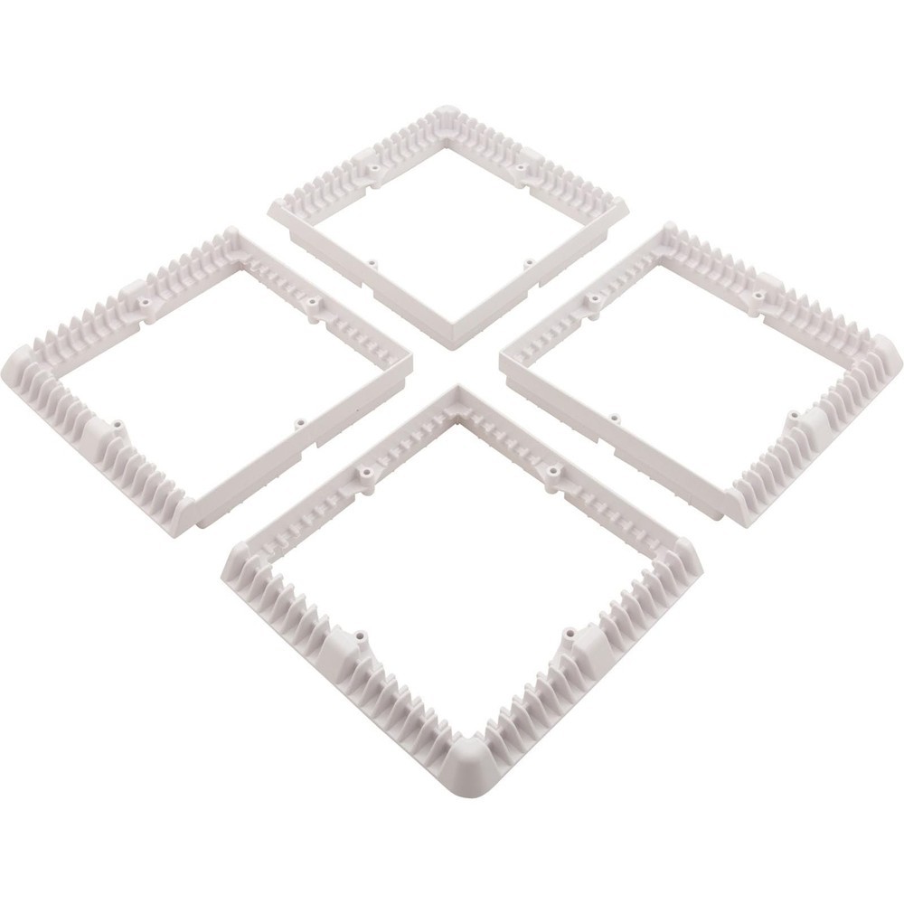 Aquastar Wave Drain With Frame And Grate - White