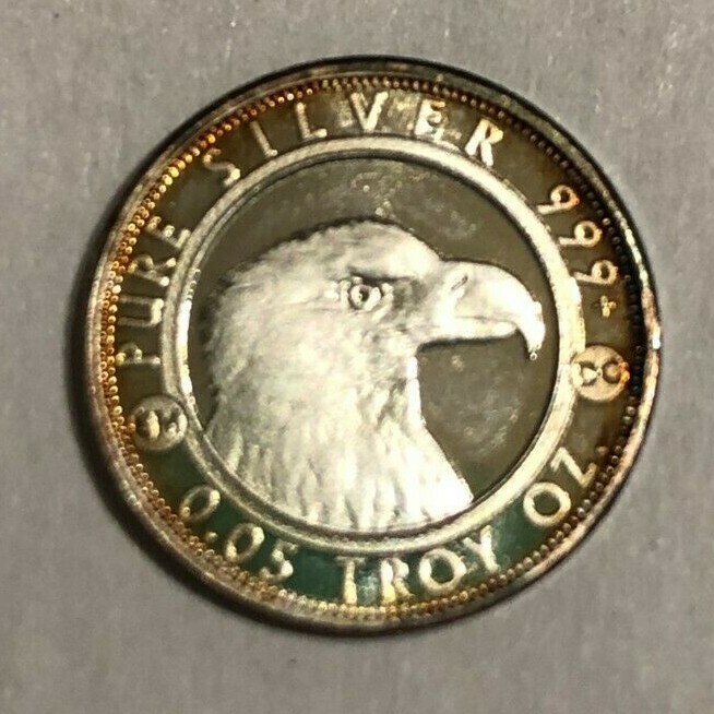 2012 Liberty-Head/Eagle 999 Silver Coin Token 1/20 Troy Oz Daniel Carr