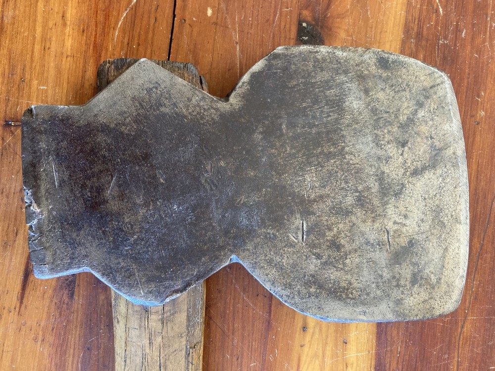 Antique Single Bevel Side Axe - Blacksmith Forged