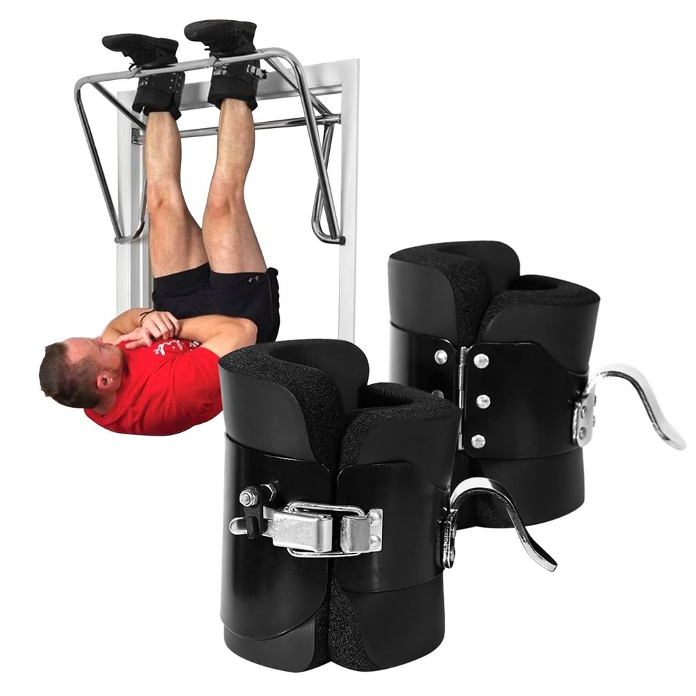 Estink Hanging Pull Up Boots,1 Pair Black Inversion Hang Up Boots Therapy Gym...