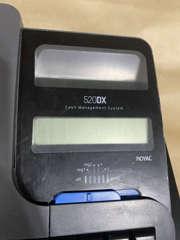Royal 520DX Black Cash Register with Missing Keys