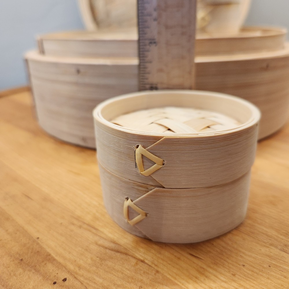 10 Inch Bamboo Steamer With 5 Mini Dimsum + Chopsticks