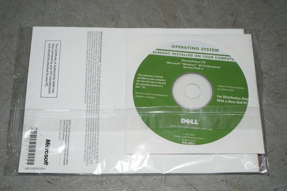 ^ Microsoft Windows XP Professional Dell Service Pack 2 Reinstallation CD ~ SP2