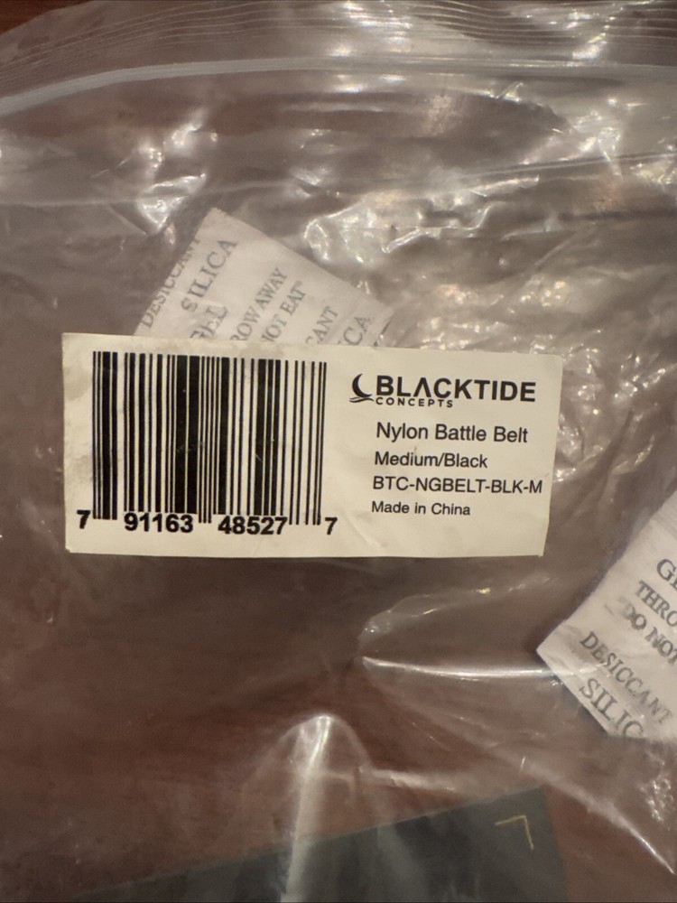 Blacktide Concepts Tactical Battle Belt Black Size Medium