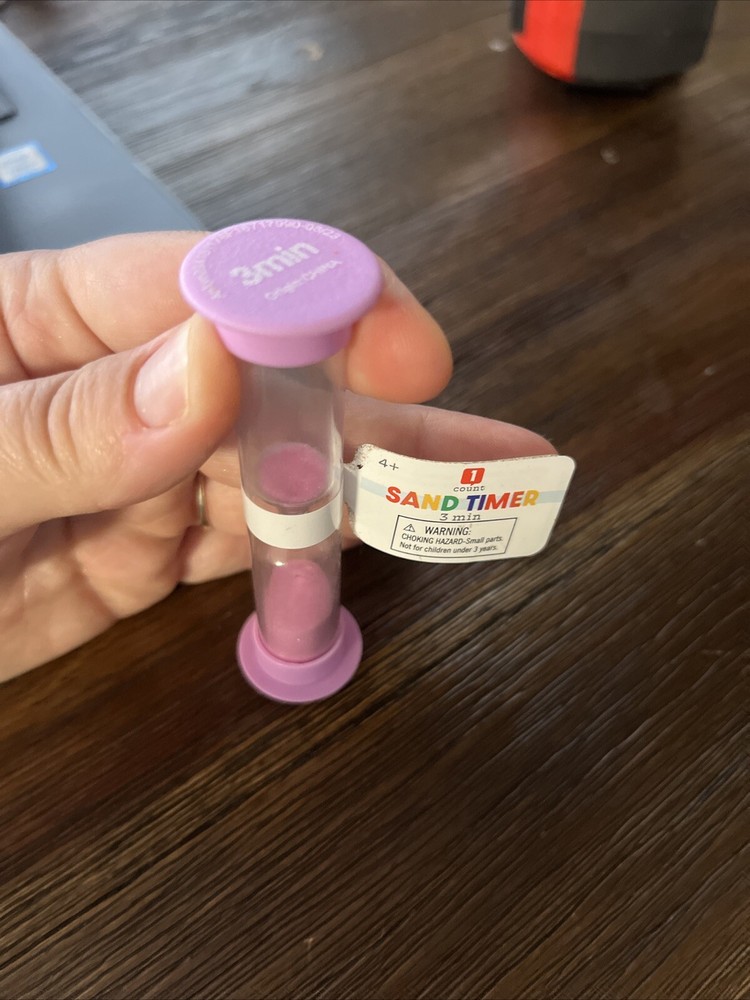 Pink 3 Minute Sand Timer For Kids