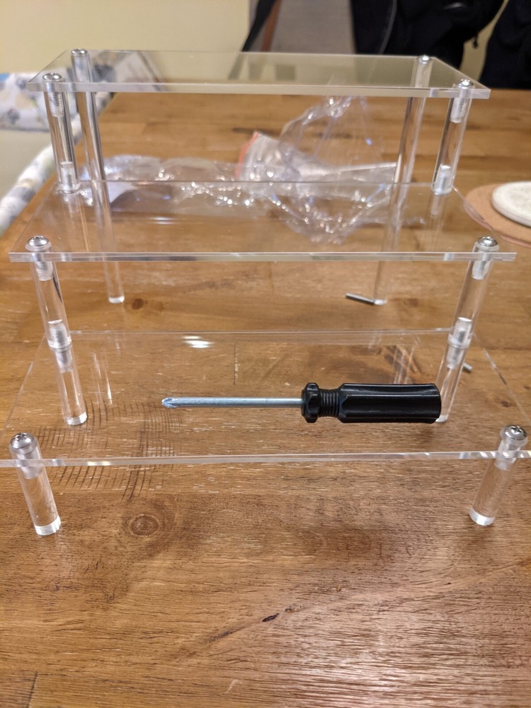 Acrylic Display Risers,Clear Display Risers Stand Small Mini 9" x 8" x 6"