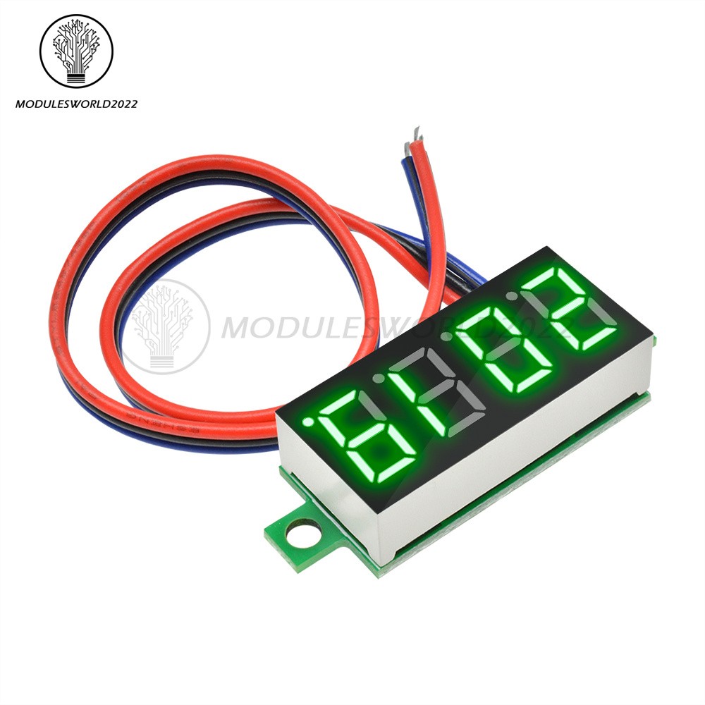 DC 0-100V 0.36 " 4-Digit Digital Voltmeter LED Voltage Tester Panel Meter 3-Wire