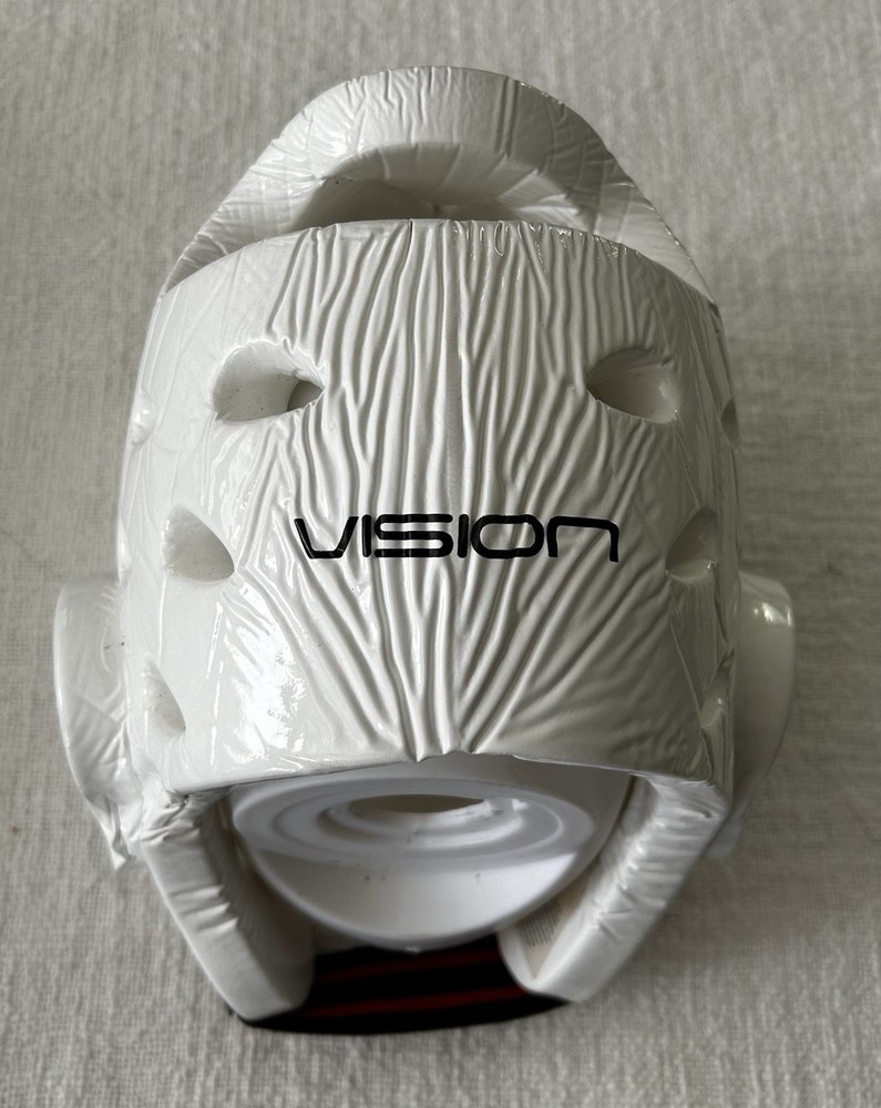 Vision Karate Sparring Head Gear Guard Protector White Size Mens Medium
