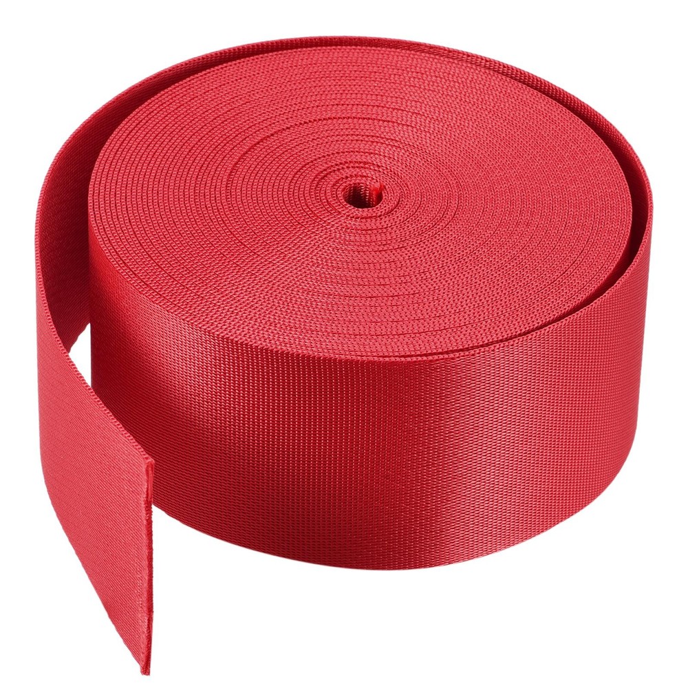 Flat Nylon Webbing Strap 2 Inch 10 Yards Red for Backpack, Luggage-rack