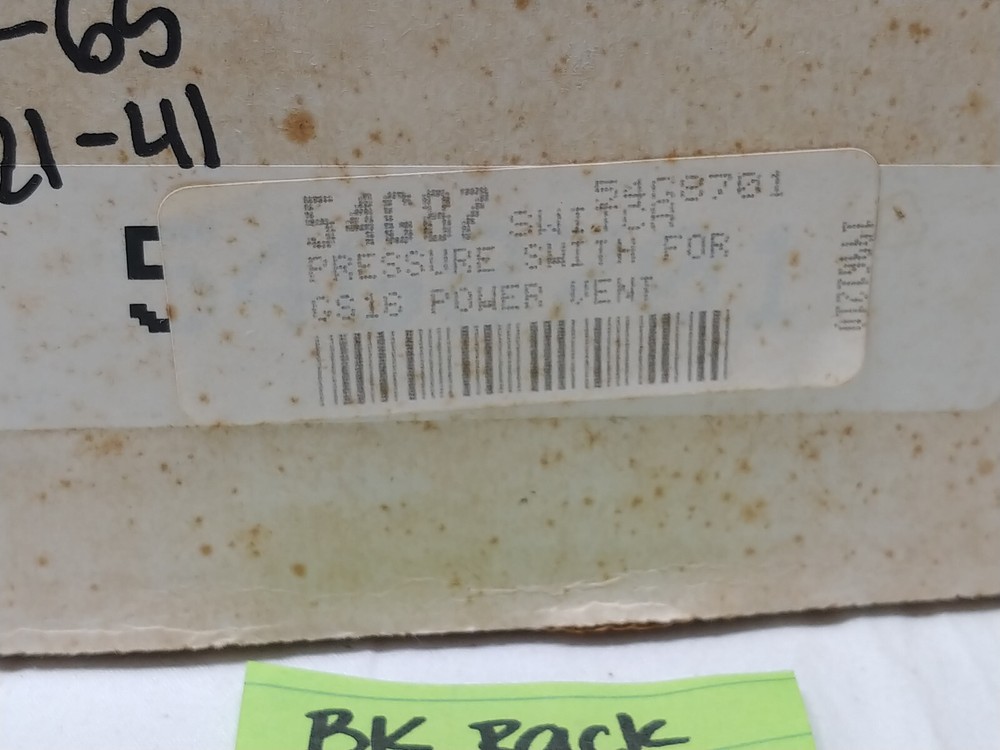 Lennox Pressure Switch 54G87