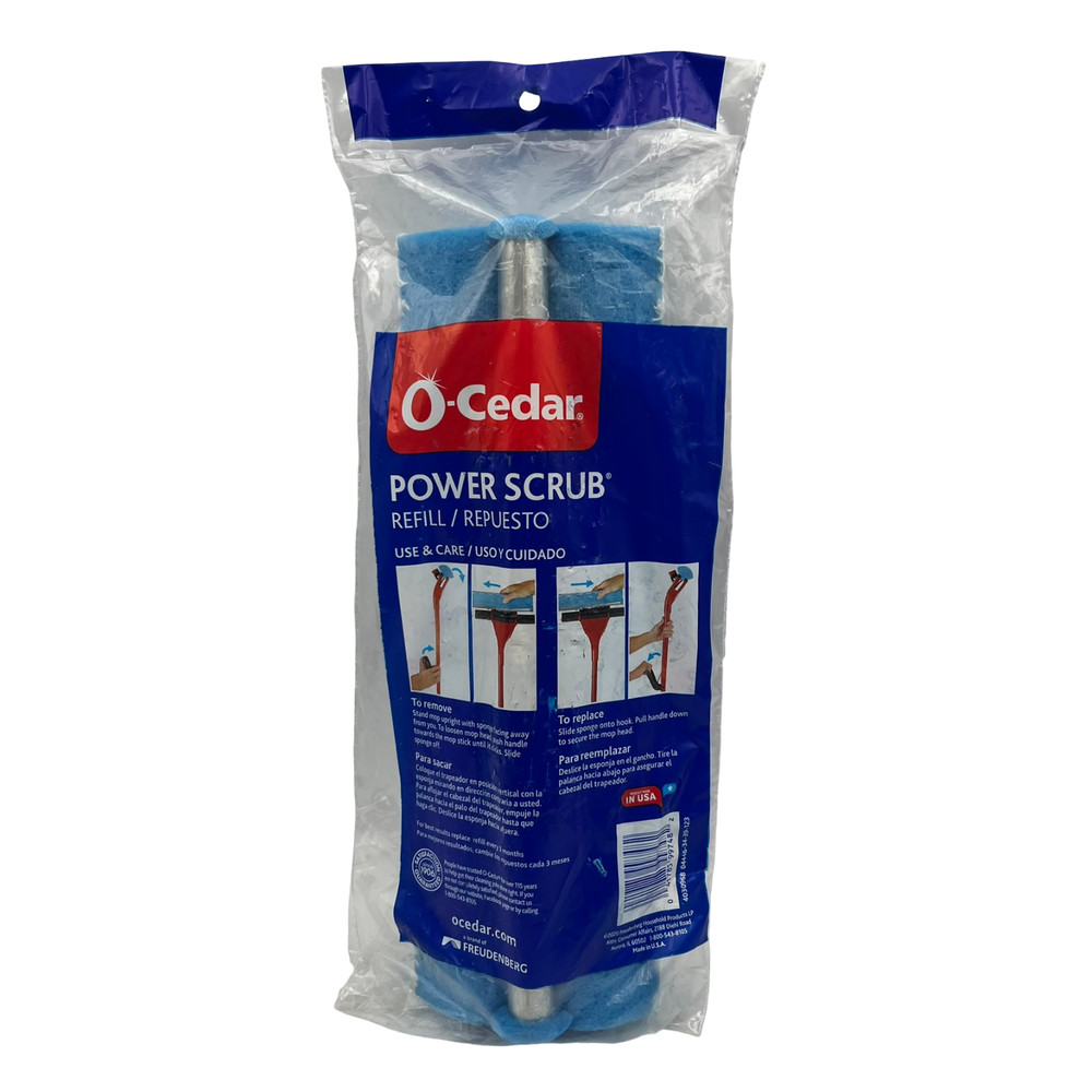 O-Cedar Power Scrub Roller Mop Refill Microfiber Wave New Sealed