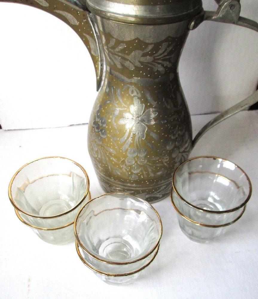MID EAST COFFEE SET: POT & CUPS