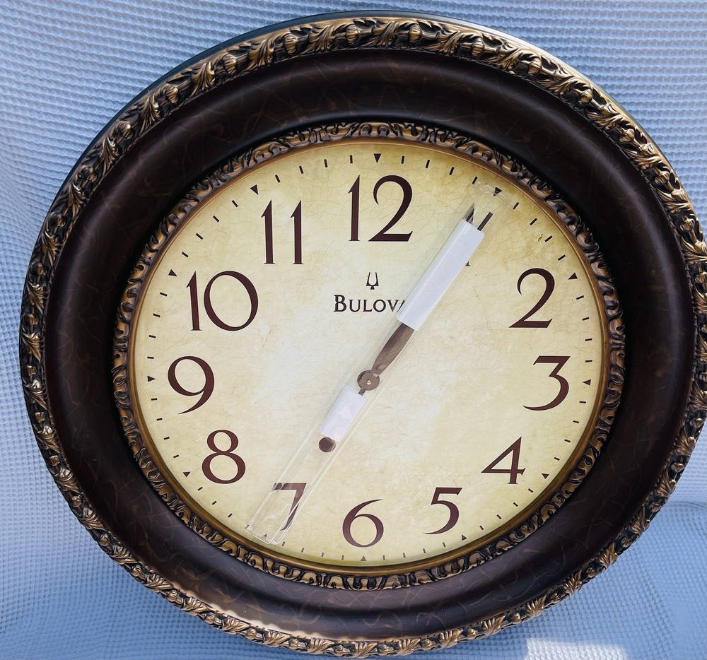 Bulova 34” Oversized Wall Clock NEW