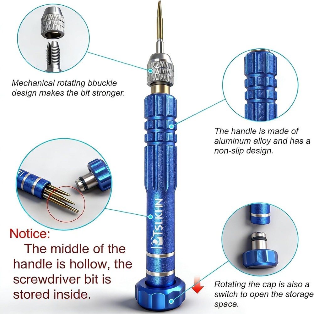 Versatile Mini Screwdriver Set - Lightweight & Sturdy for Eyewear & Electronics