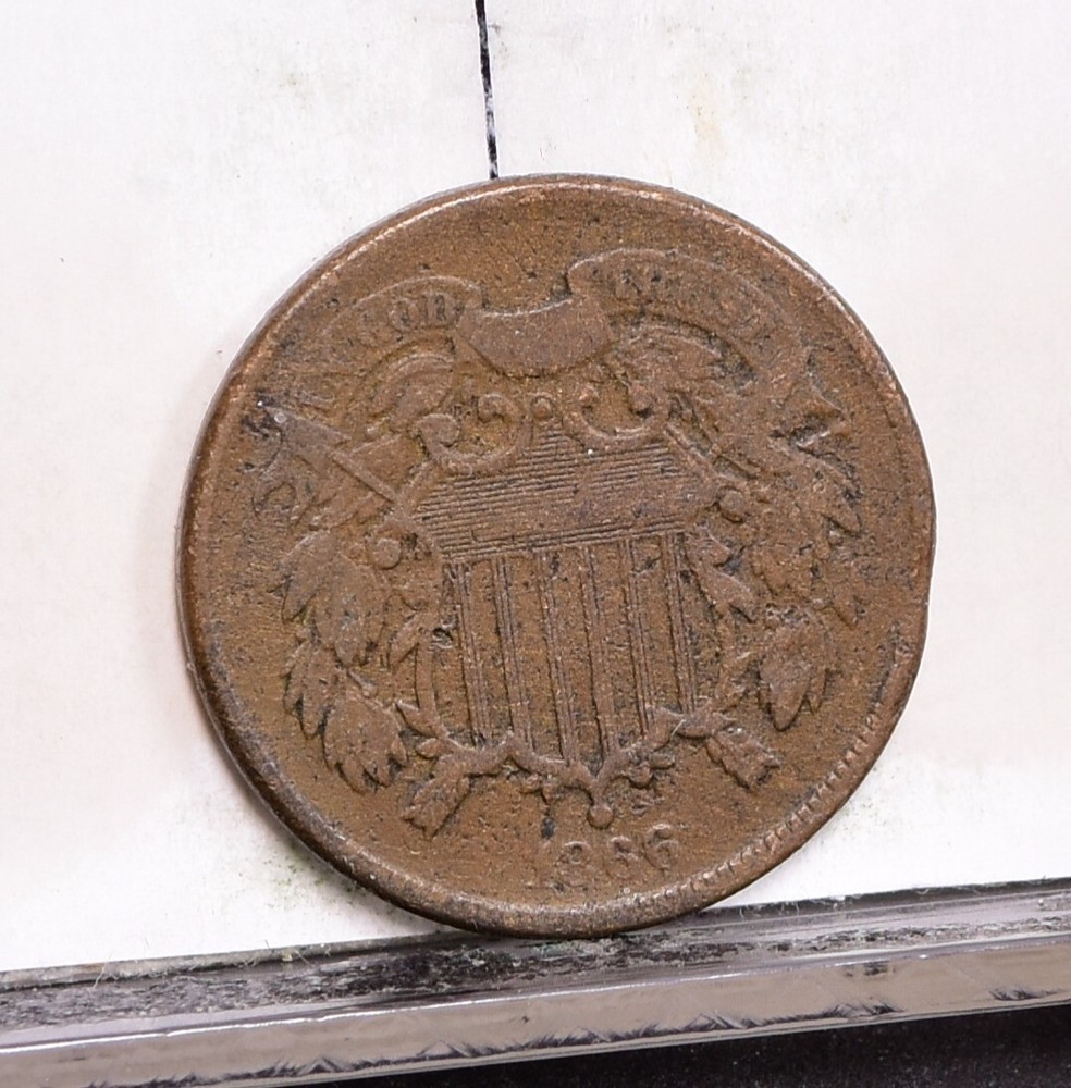 1866 Two Cent Piece - VG (#58143-L)
