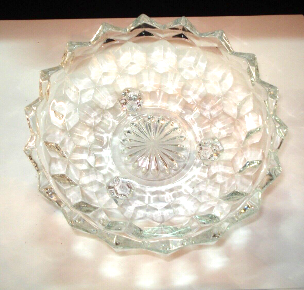 Vintage Round Crystal Candy/Nut Dish 6" Dia.