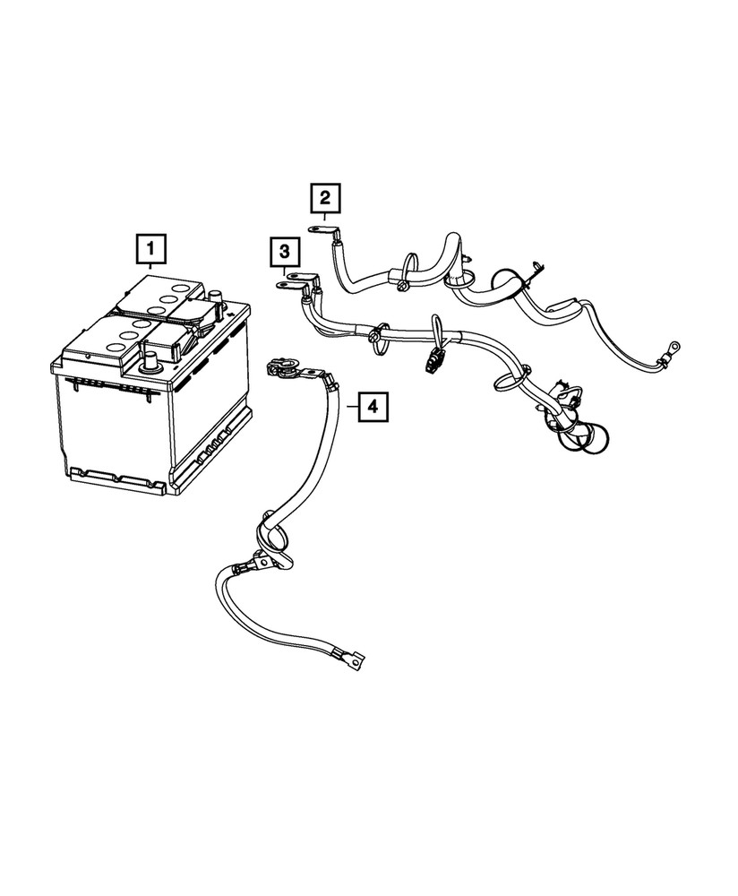 Genuine Mopar Battery Negative Wiring 68259481AA